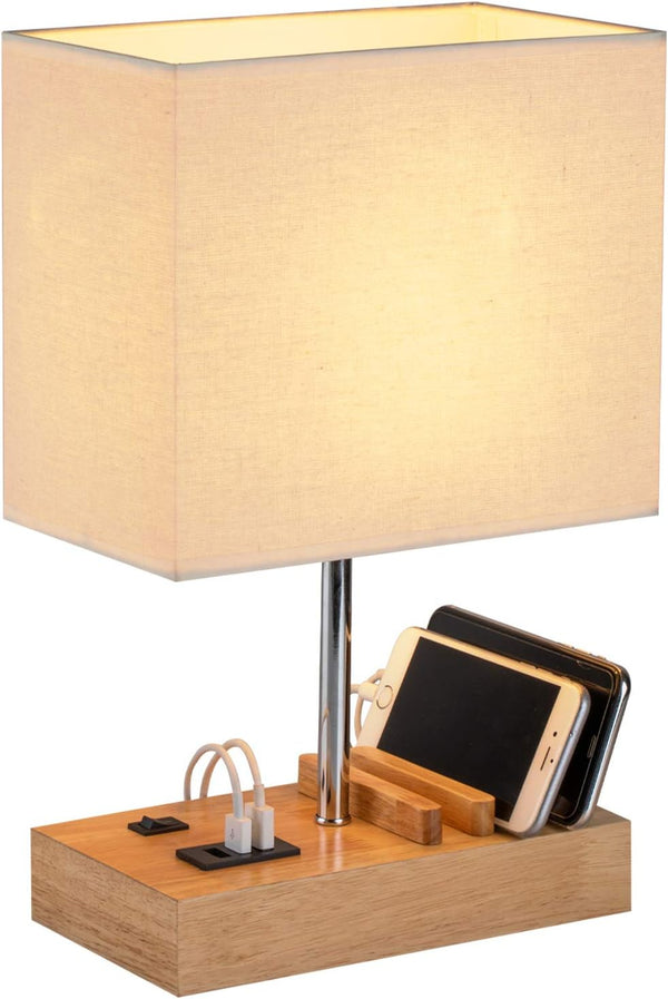 All-in-One USB Charging Table Lamp: Declutter Your Nightstand.