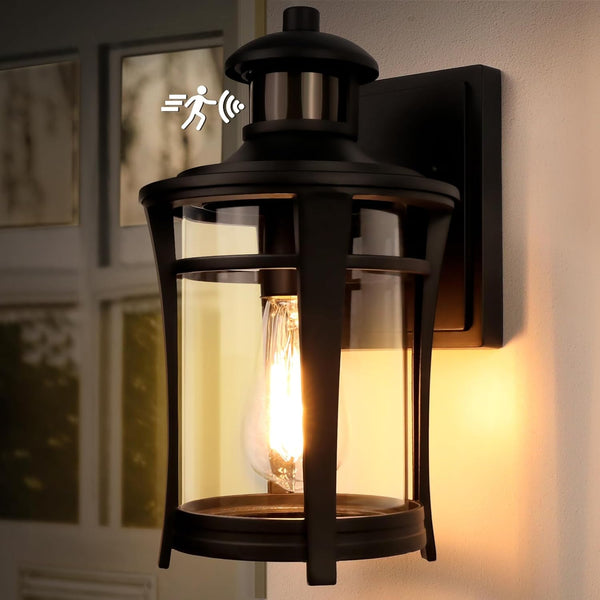 Outdoor Motion Sensor Wall Light with 3 Lighting Modes