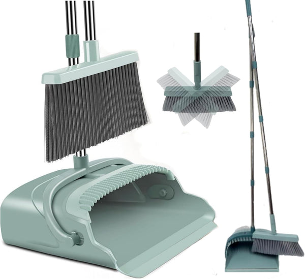 SWISSPACK Broom & Dustpan: Sweeping Made Easy!
