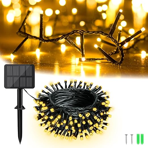 6M 60LED Solar String Lights, 8 Modes IP65 Waterproof