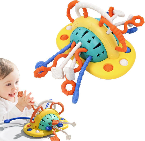 Montessori Silicone Suction Cup Toy – Sensory & Pull String Toy for Toddlers