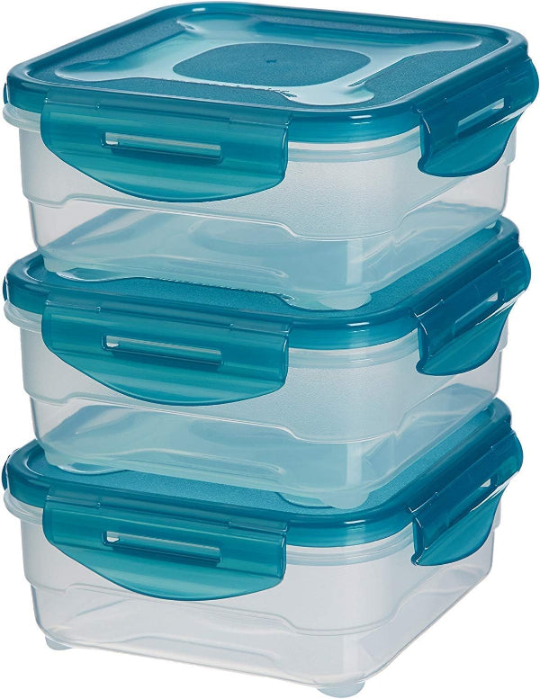 3-Piece Airtight Food Storage Containers – Leak-Proof, Stackable, BPA-Free, 0.8L