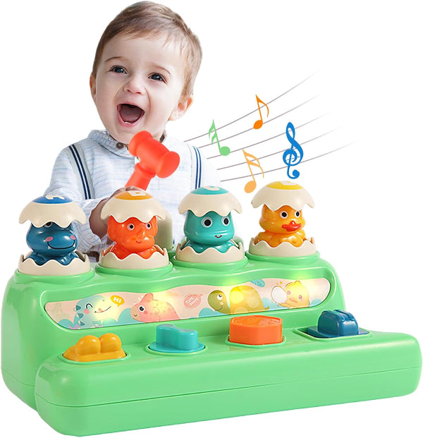 Dinosaur Pop-Up Montessori Toy – Musical Activity Toy for Toddlers Age 1–4