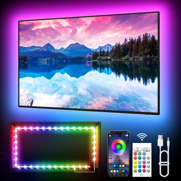 3m RGB LED TV Backlight for 32-45" TVs, Music Sync, Bluetooth App Control