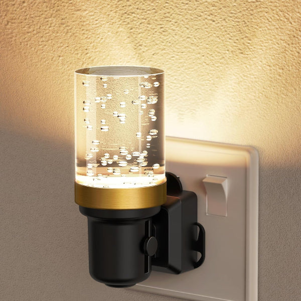 Plug-in Night Light with Dusk-to-Dawn Sensor, 3000K Warm White Adjustable Brightness