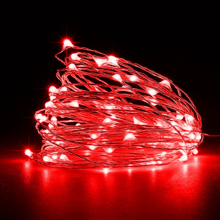 Jsdoin Fairy Lights, 50 LED Battery Operated String Lights Copper Wire Light for Indoor Outdoor Lighting, Bedroom, Wedding Decor, Party, Christmas, Tree Decoration(5M/16ft,Warm White)