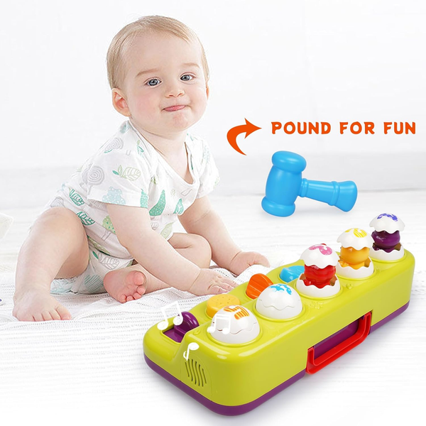 Baby Pop-Up Toy with Music & Lights, Cause-and-Effect Learning Toy 6–18 Months