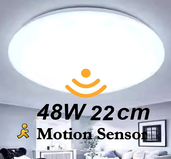 Smart Motion Sensor LED Ceiling Lamp – Modern Round Panel Light for Home & Office Use