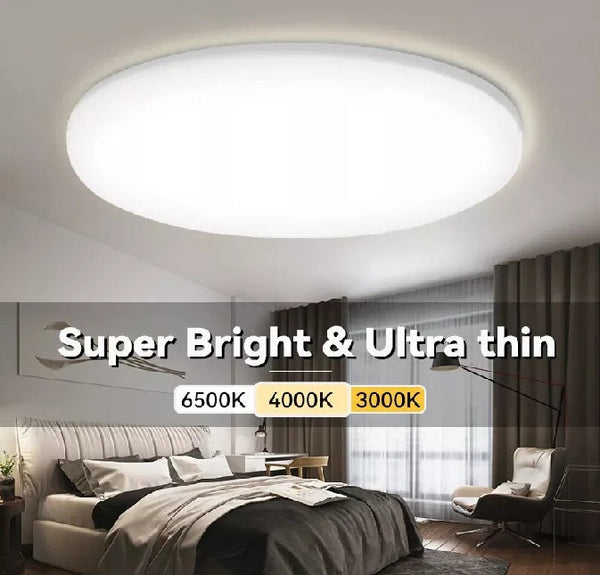 Modern LED Ceiling Light – Round Panel Downlight for Bathroom, Kitchen & Living Room