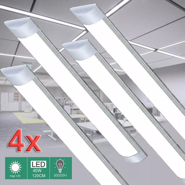4-Pack 4FT LED Shop Lights – 6500K Daylight Ceiling Fixtures for Garage & Workshop