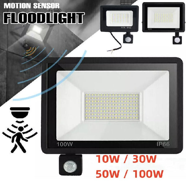 LED PIR Motion Sensor Outdoor Floodlight