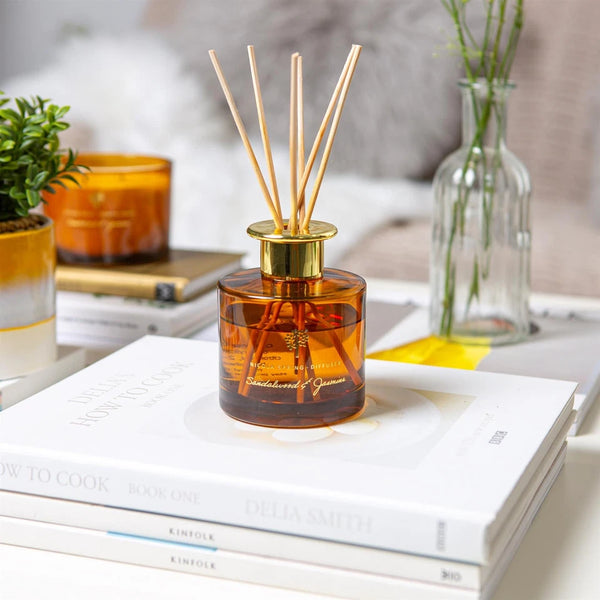 Sandalwood & Jasmine Reed Diffuser - 200ml - Luxury Home & Bathroom Fragrance