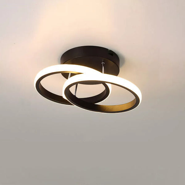 Modern 2-Bulb LED Ceiling Light, 20W Round Design with Silicone Cover, Warm White 3000K Lighting for Living Room, Bedroom & Kitchen