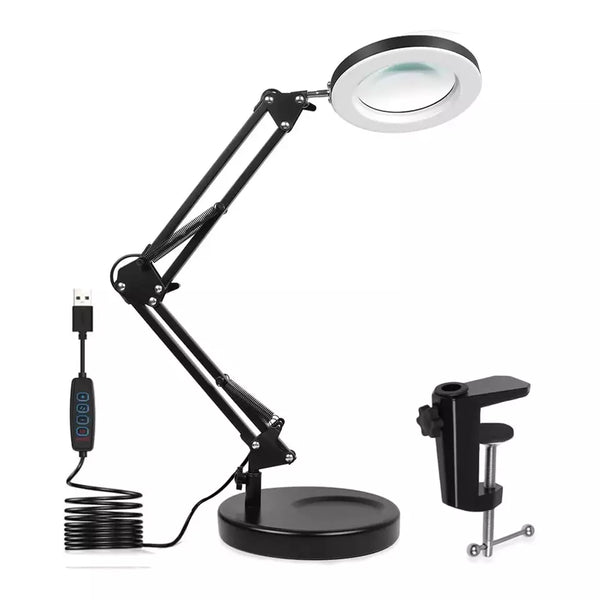 LED Magnifier Desk Lamp