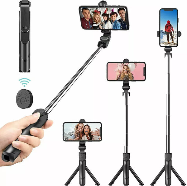 Telescopic Selfie Stick Bluetooth Tripod Monopod Phone Holder for Samsung iPhone