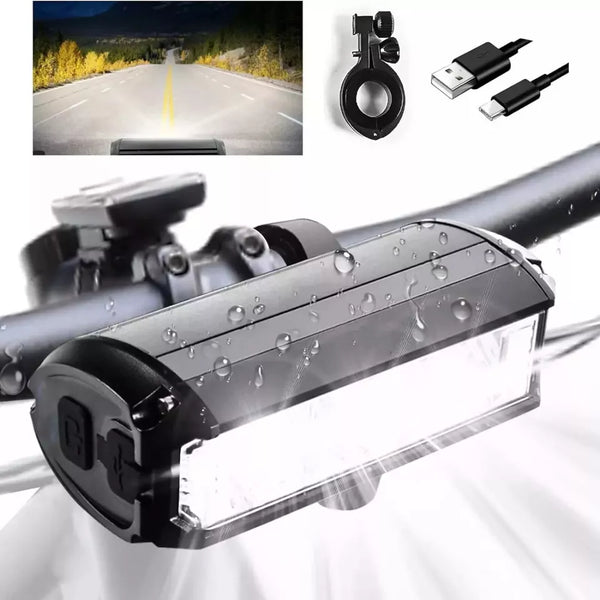 Bicycle Bike LED Front Light 2000mAh Headlight Lamp USB Rechargeable Flashlight