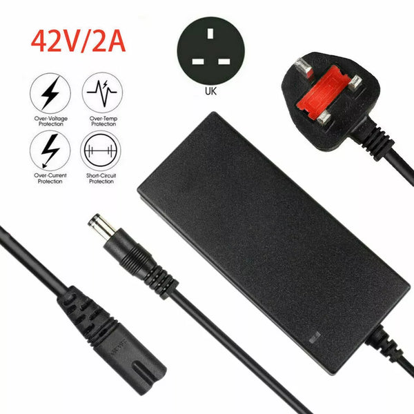 42V 2A Battery Charger For 36V Li-on Battery Electric Bike Ebike Scooters Plug