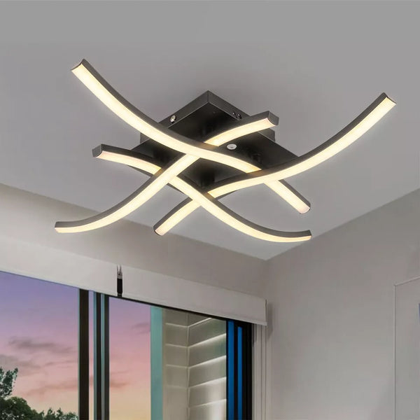 Dimmable LED Ceiling Light 4 Wave Light Modern Kitchen Living Room Bedroom Light