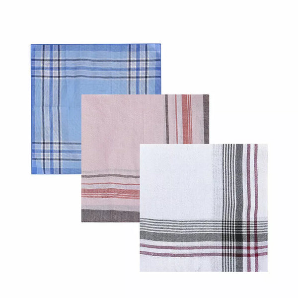 12Pcs Mens Handkerchiefs Gents Hankies Cotton Blend Hankerchiefs Hanky Gift